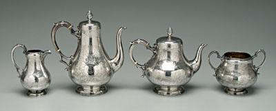 English silver tea service pear 92096