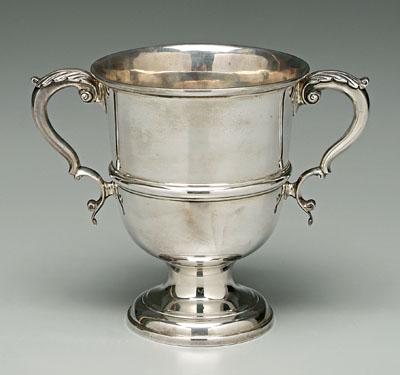 English silver cup urn form S scroll 92097