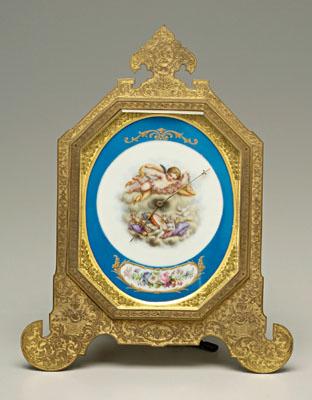 Gilt bronze and porcelain table
