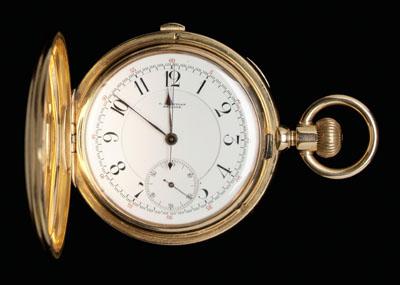 Gold pocket watch, stop watch,