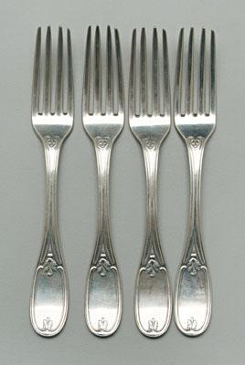 Nine Charleston coin silver forks  920c0