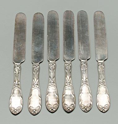 Six Charleston coin silver knives  920c7
