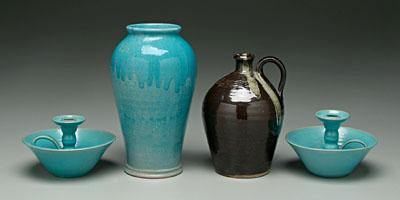 Four pieces North Carolina pottery: