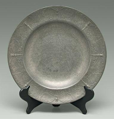 Kayserzinn pewter charger, border with