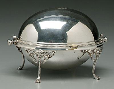 Silver plated revolving server,