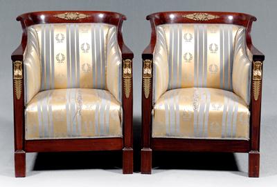 Pair French Empire style chairs  925a4