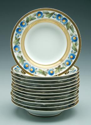Set of 12 Sèvres porcelain bowls: