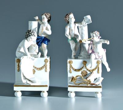 Pair porcelain figural bookends  925ab