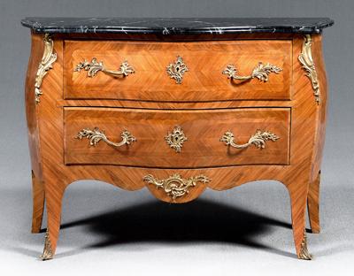 Louis XV style marble top commode  925bb