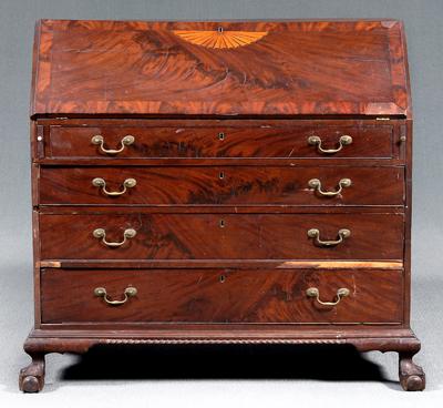 Inlaid New York Chippendale desk,