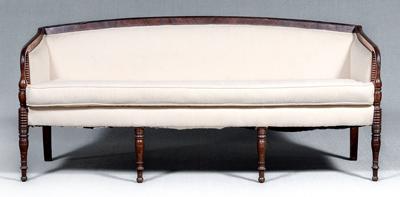 Federal mahogany upholstered sofa,