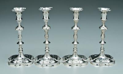 Four silver candlesticks assembled 925f4