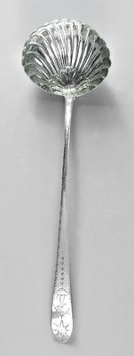 George III Irish silver ladle,