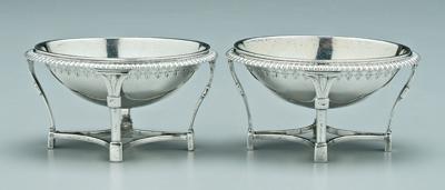 George III English silver master salts