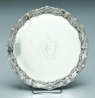 English silver George III waiter  92608