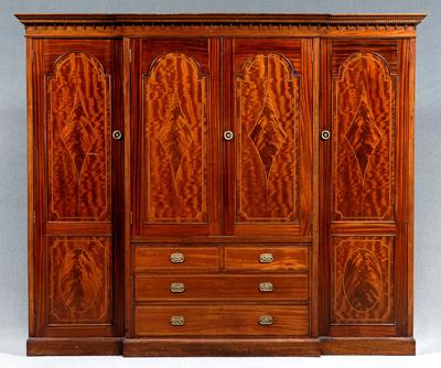 George III style breakfront mahogany 9260d