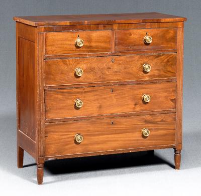 Federal mahogany five drawer chest  92622