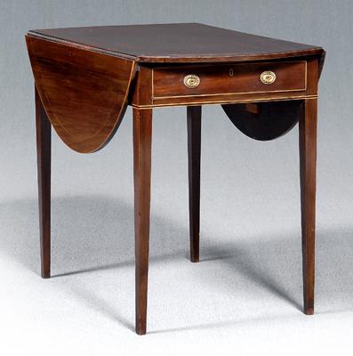 Hepplewhite inlaid Pembroke table, mahogany,