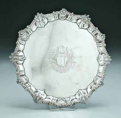 George II English silver salver  92633
