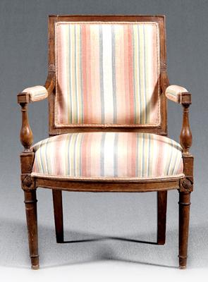 French Directoire fauteuil fruitwood 92637