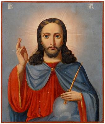 19th century Russian icon Christ  92645