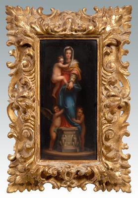 Italian hand painted porcelain plaque,