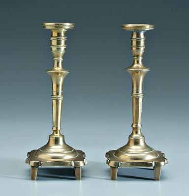 Pair brass candlesticks heavy 92664