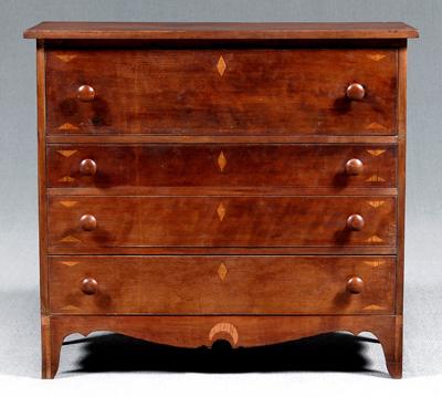 Federal inlaid cherry chest four 926d5