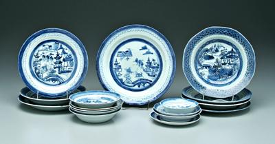 15 pieces Canton porcelain shallow 926fb