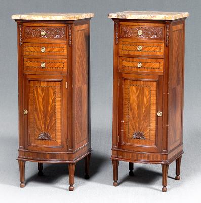 Pair Louis XVI style cabinets: