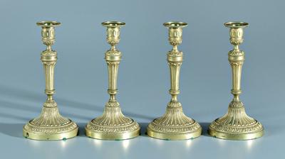 Set four French candlesticks bronze 9273e