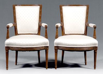 Pair Louis XVI style fauteuil  9273f