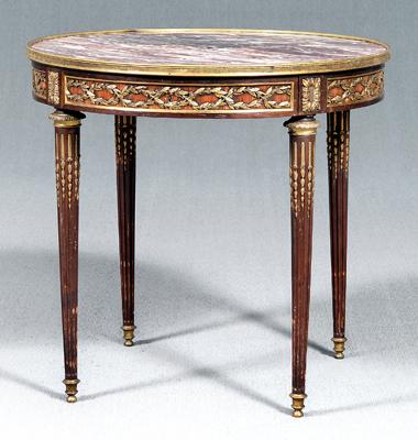 Louis XVI style center table, variegated