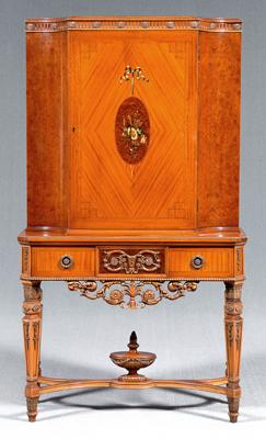 Adam style satinwood china cabinet  92751