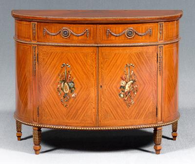 Adam style demilune commode satinwood 92752