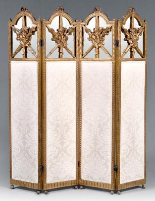 Louis XVI style four panel screen  92759