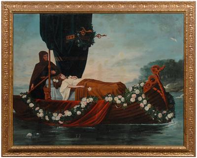 Mythological painting, "The Funeral