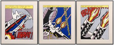 Triptych after Roy Lichtenstein,