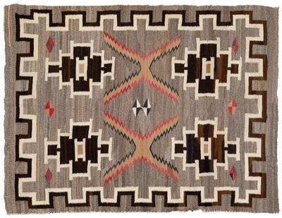 Navajo rug geometric and serrated 9279e