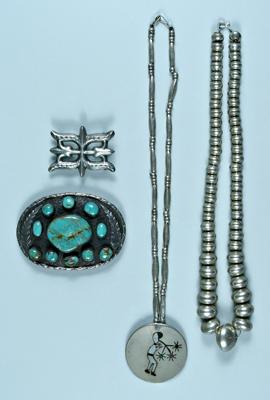 Four pieces Southwestern jewelry: