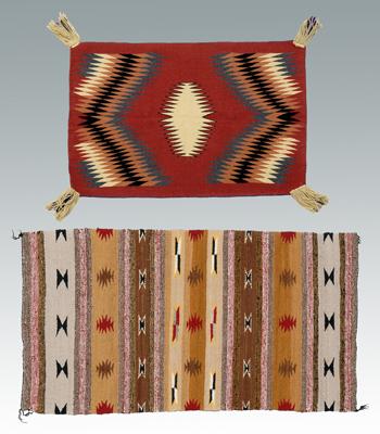 Two Navajo rugs eye dazzler design 927b4