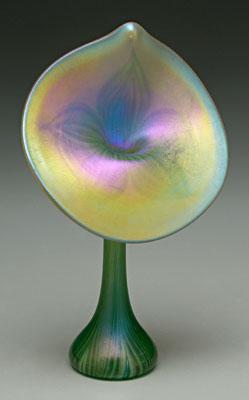 Tiffany style jack-in-the-pulpit vase,