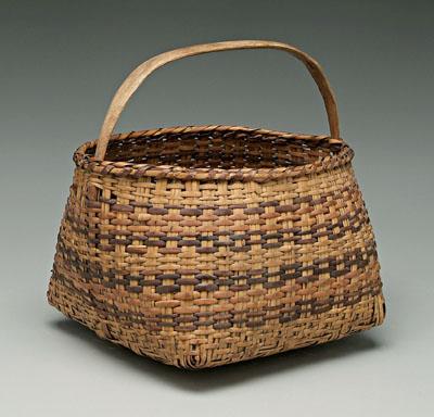 Cherokee river cane basket, faded brown