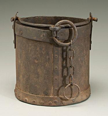 Civil War artillery grease bucket, hand