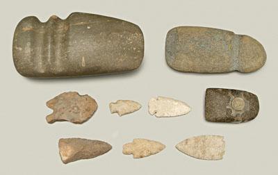 Native American stone artifacts  92402