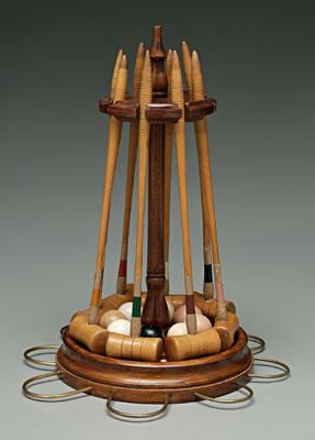 Table croquet set eight wooden 9242b
