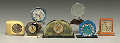 Seven mid century electric clocks  92433