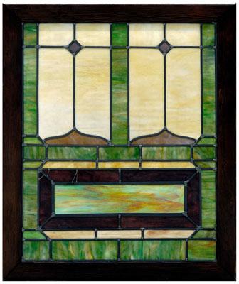 Stained glass window rectangular 9244d