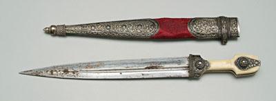 Russian silver-mounted dagger,