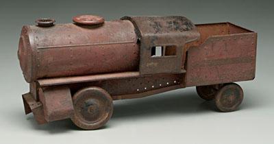 Model steel locomotive, iron with steering